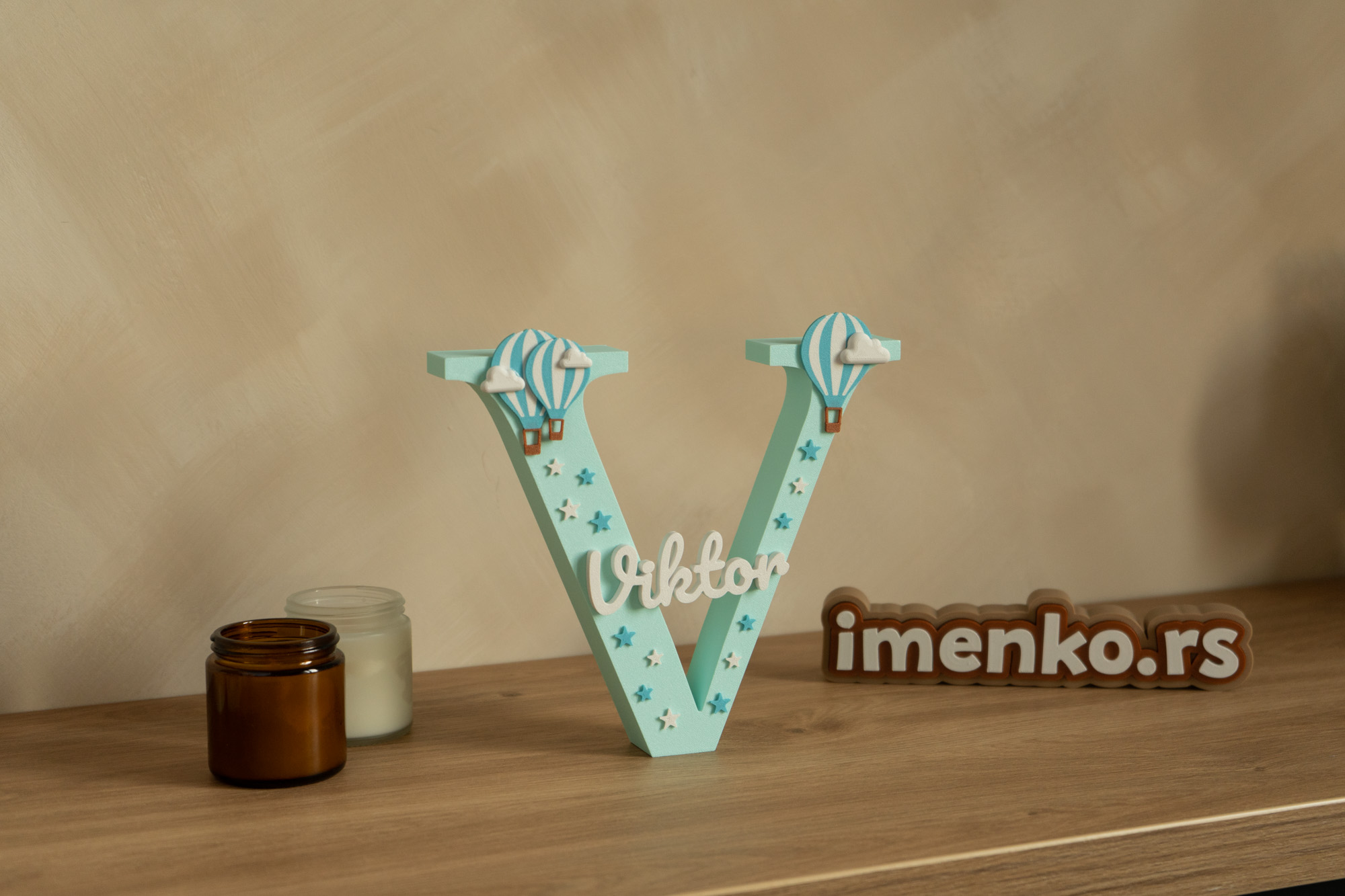 imenko decorative letter in a child's room